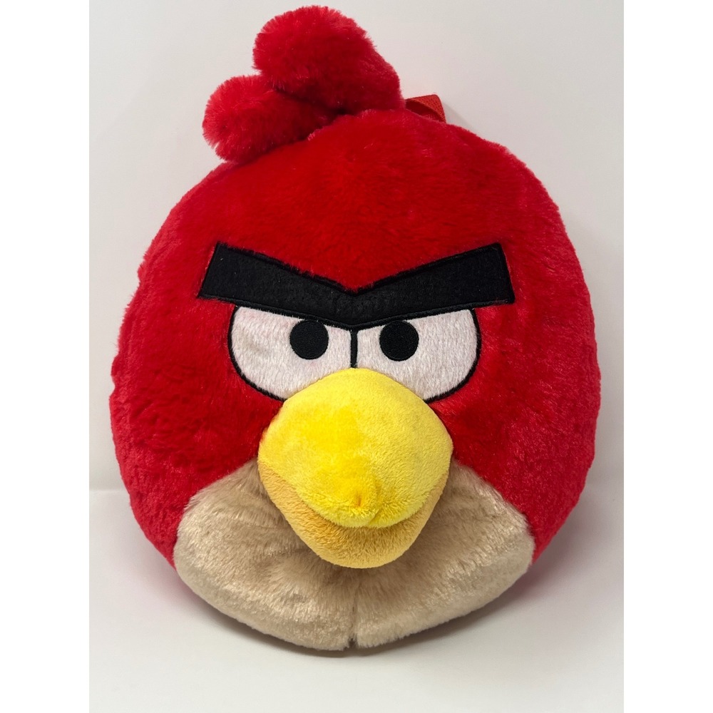 Angry Birds Red Bird Plush Backpack Rovio 2012 Accessory Innovations Red Furry